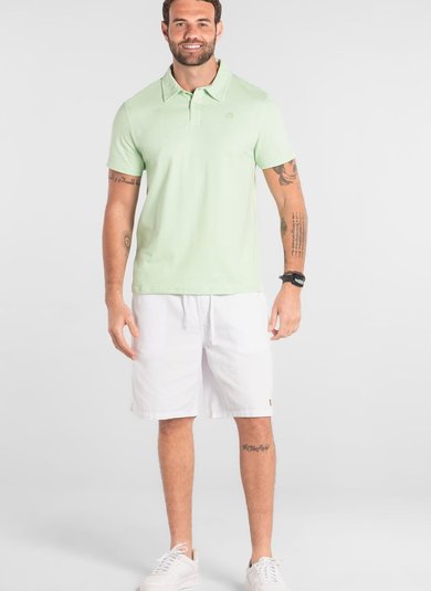 Camisa Polo Masculina Piquet com Elastano (Verde) The Philippines