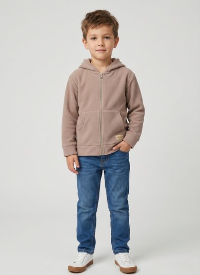 Jaqueta para Menino em Micro Soft Thermo (Marrom) Guloseima