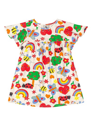 Vestido Doce Natureza em Cotton para Bebê Branco