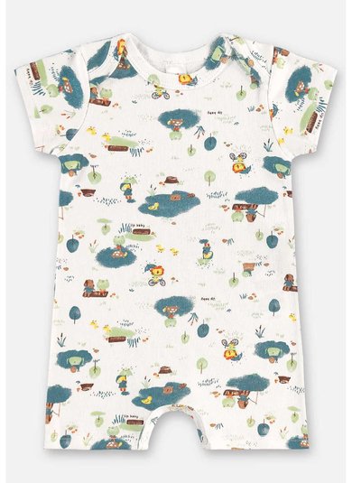 Macaquinho em Suedine Essentials para Bebê Menino (Bege) Up Baby