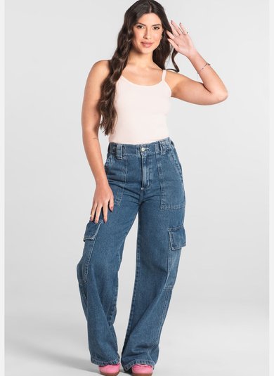 Regata Feminina em Cotton com Alcinhas (Rosa Claro) Just Basic