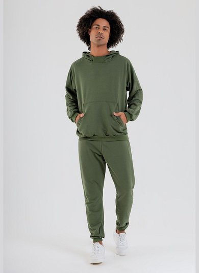 Blusão Básico Adulto Masculino em Moletom (Verde) Just Basic