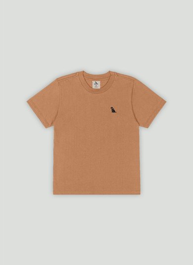 Camiseta Infantil Básica para Menino (Marrom) Quimby