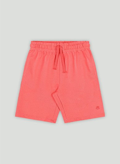 Bermuda Básica Infantil em Moletom sem Felpa Vermelho