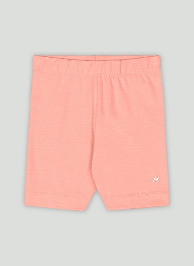Bermuda Ciclista Básica para Menina em Cotton Rosa Claro