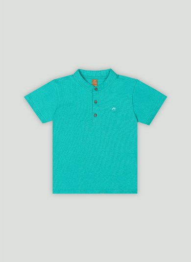 Camiseta Infantil Masculina em Algodão e Elastano Azul