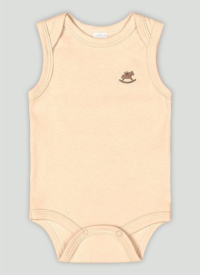 Body Regata em Suedine Unissex para Bebê (Laranja) Up Baby