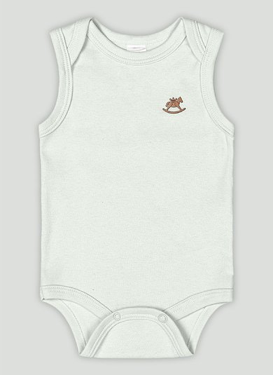 Body Regata em Suedine Unissex para Bebê (Verde) Up Baby