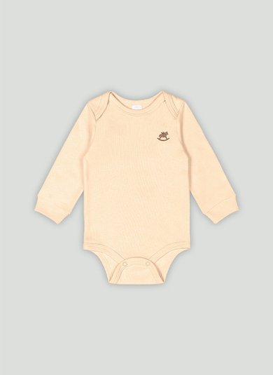 Body Manga Longa Unissex em Suedine Essentials (Laranja) Up Baby
