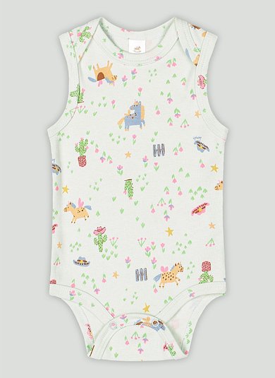 Body Essentials Regata em Suedine para Bebê Menina (Verde) Up Baby
