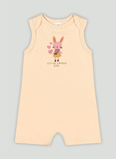 Macaquinho Essentials Regata para Bebê Menina (Laranja) Up Baby