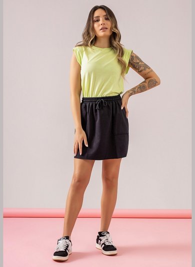 Blusa Muscle Tee Feminino em Meia Malha Verde