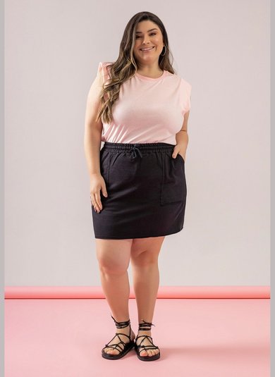 Saia Feminina em Moletom (Preto) Just Basic