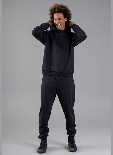 Calça em Moletom Adulto Masculino (Preto) Just Basic