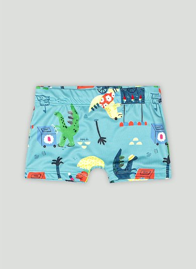 Sunga Boxer Infantil em Malha Sublimada com FPS+50 (Azul) Up Baby