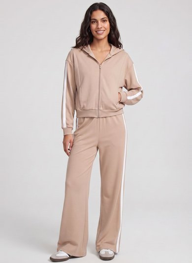Conjunto Feminino em Moletom com Capuz (Bege) Just Basic