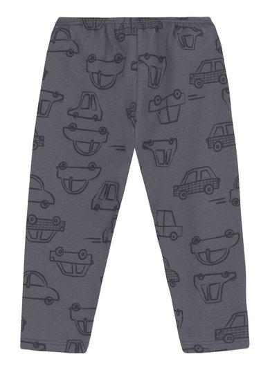 Calça para Bebê Estampada em Suedine (Cinza Escuro) Guloseima