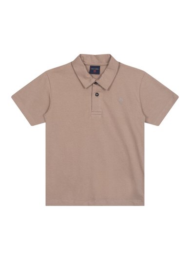 Camisa Polo para Menino em Piquet (Bege) Guloseima