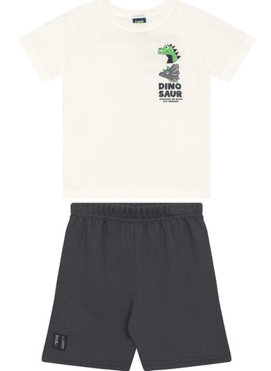 Conjunto Camiseta e Bermuda para Menino Off White
