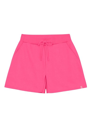 Short-Saia Básico em Moletom para Menina Rosa