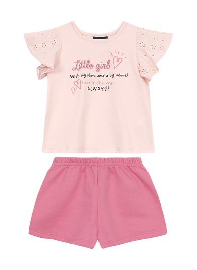 Conjunto com Blusa e Short para Menina (Rosa) Guloseima