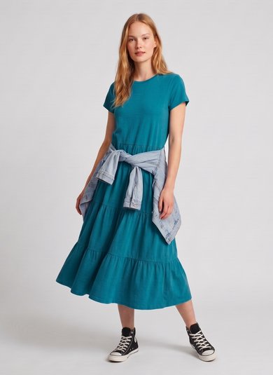 Vestido Marias Longo em Algodão (Azul) Just Basic