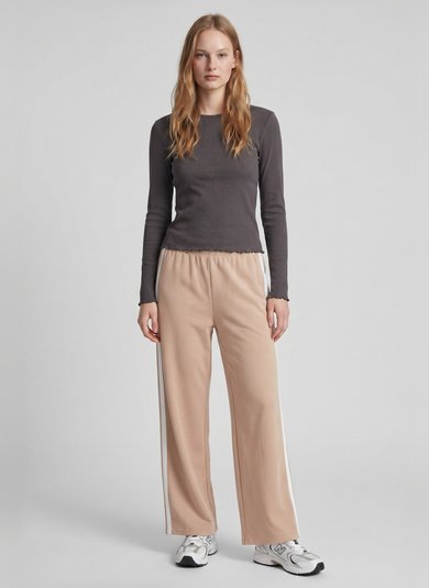 Blusa Feminina Canelada Manga Longa (Cinza) Just Basic