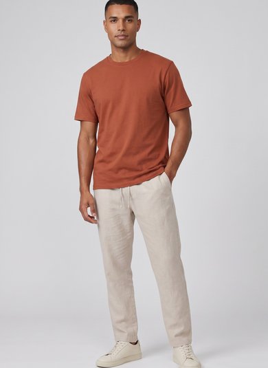 Camiseta Masculina em Piquet com Elastano (Marrom) Just Basic